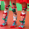 3D Christmas Socks Elf & Santa