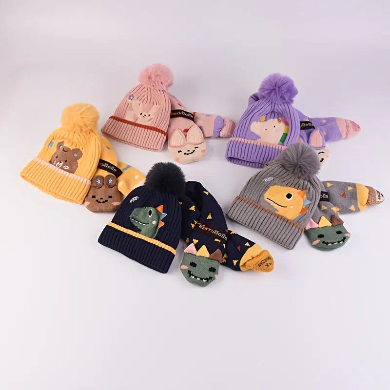 Boys & Girls Knit Hat & Scarf Set 2pcs