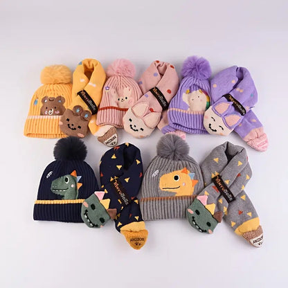 Boys & Girls Knit Hat & Scarf Set 2pcs